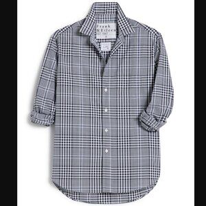 Frank & Eileen Eileen Shirt in Italian Cotton in Black and White Check | Size S